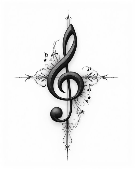 elegant musical artistry tattoo