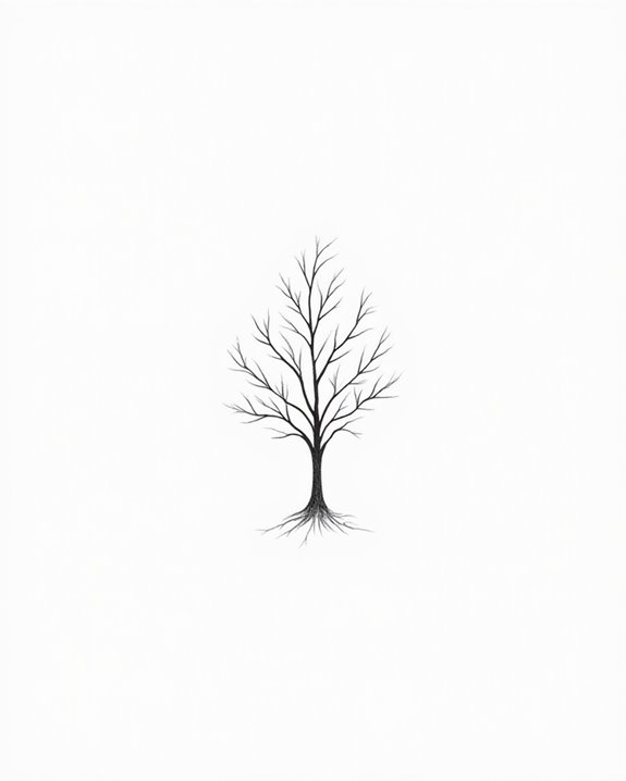 elegant nature inspired finger tattoo