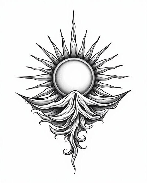 elegant ocean harmony tattoo