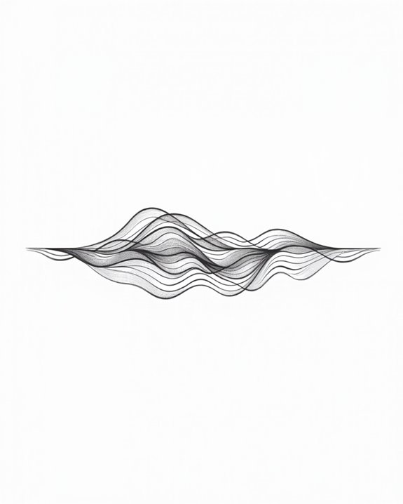elegant ocean wave tattoo