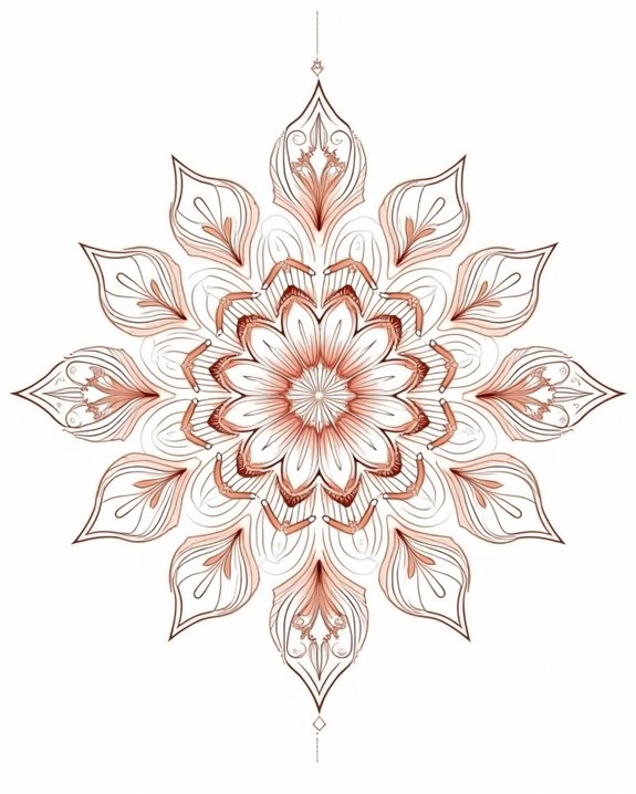 elegant rose gold mandala