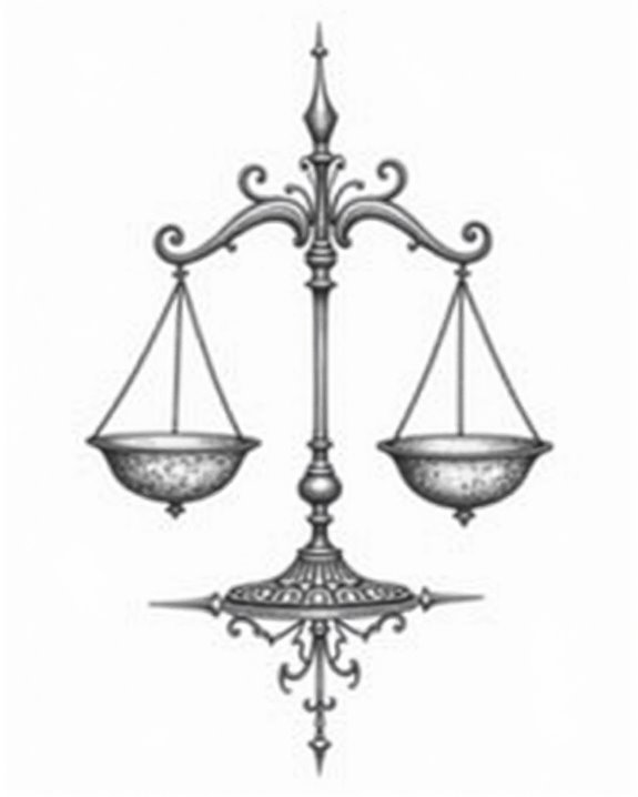 elegant scales symbolize balance