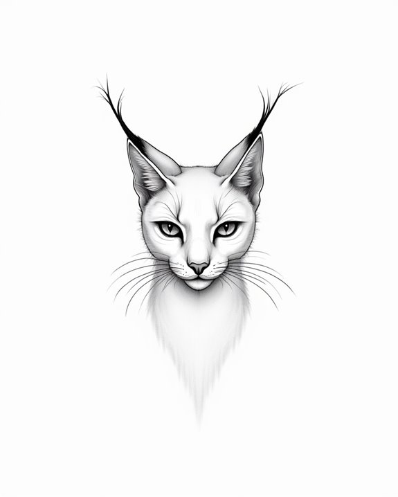 elegant simple cat symbolism