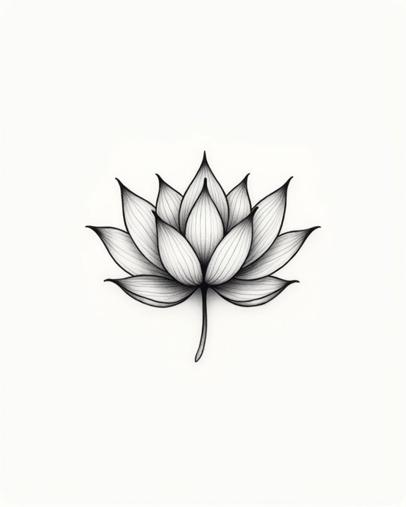 elegant simple lotus symbolism