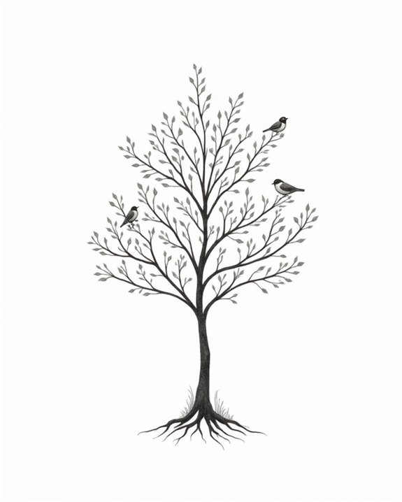 elegant tree with symbolism