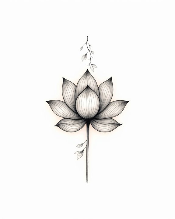 elegant watercolor line art