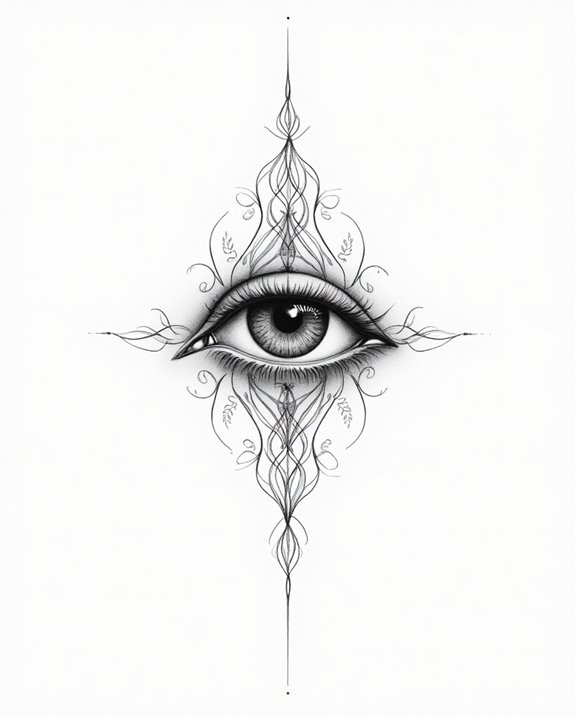 enchanting eye tattoo flourishes