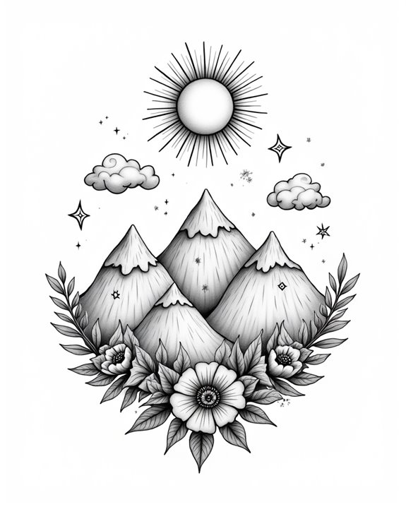 enchanting mountain tattoo designs