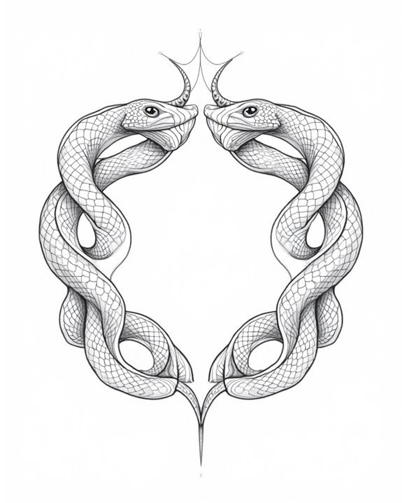 eternal serpent circle tattoo