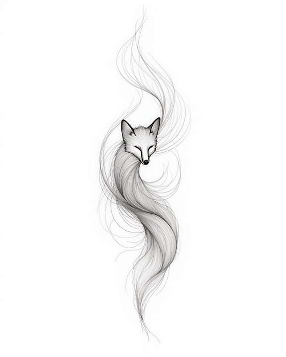 ethereal animal silhouette tattoo
