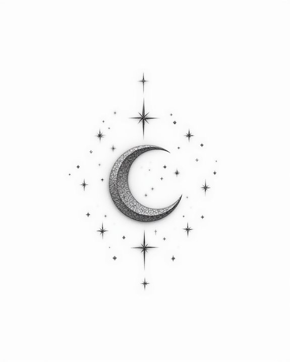 ethereal celestial minimalist tattoos
