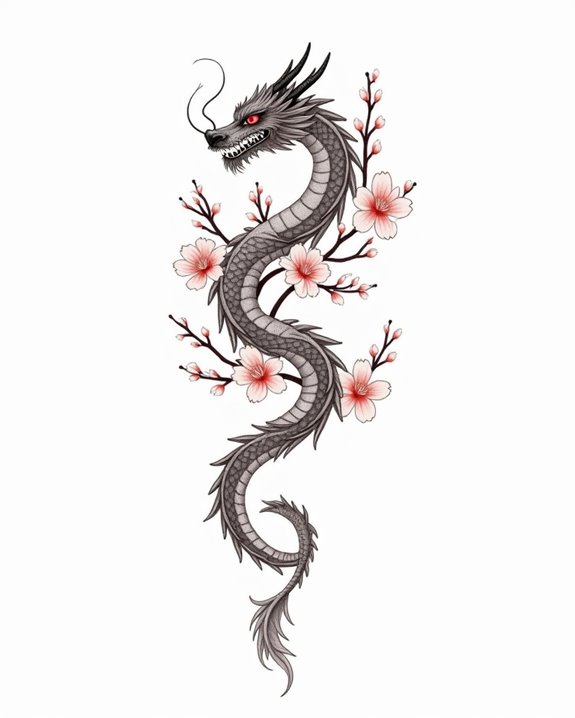 ethereal dragon cherry blossoms