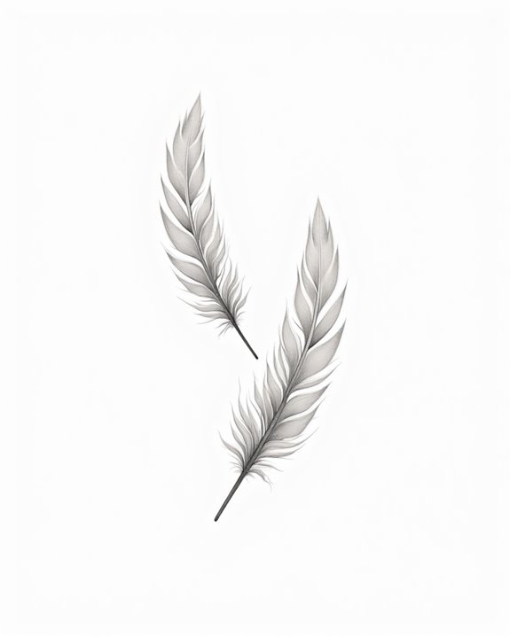 ethereal feather tattoo designs