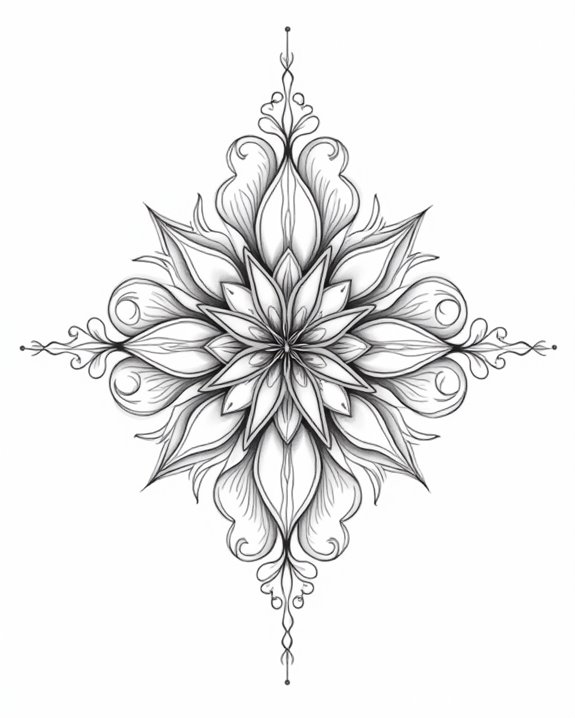 ethereal flowing hair tattoos