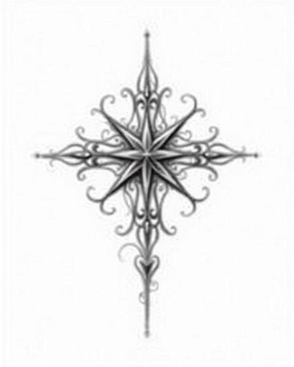 ethereal star tattoo elegance