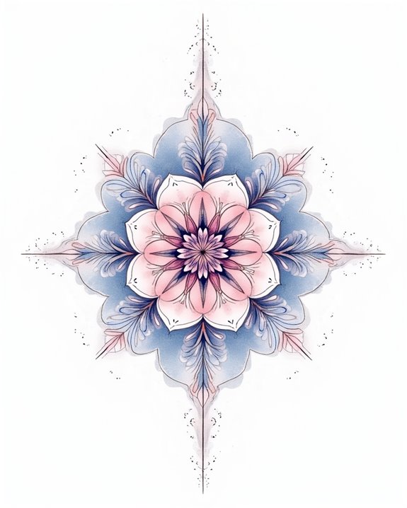 ethereal watercolor dot tattoos