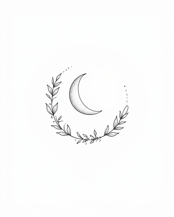 feminine moon crescent wreath