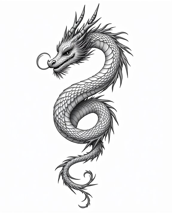 fierce dragon upper arm tattoo
