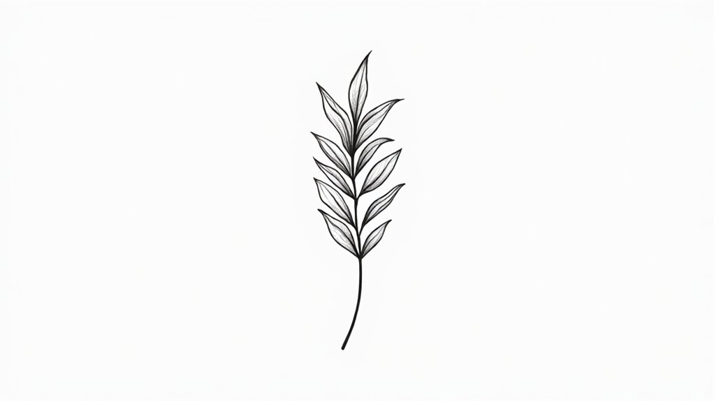 floral fine line tattoos