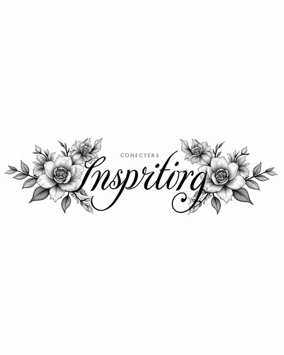 floral linework artistic tattoos