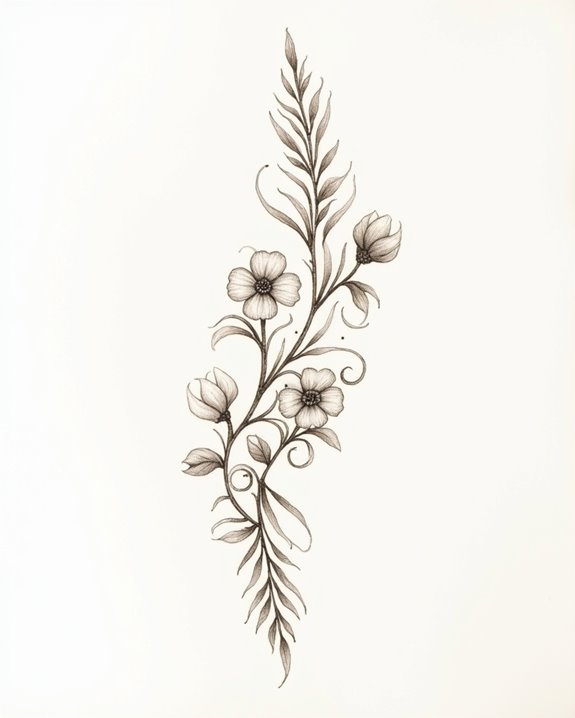 floral vines symbolize renewal