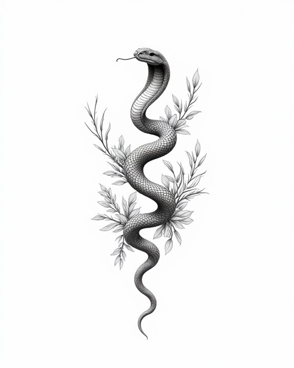 fluid minimalist snake symbolism