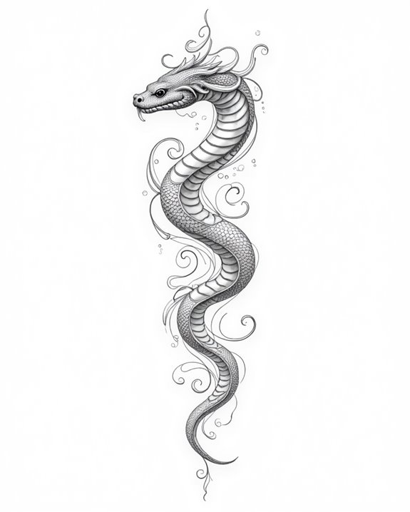 fluid snake wave design