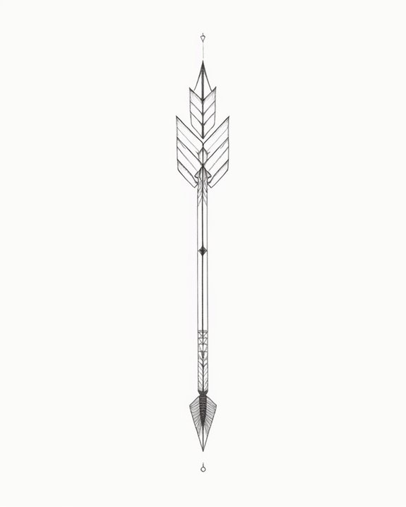 geometric arrow line design