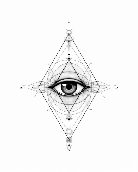 geometric eye tattoo designs