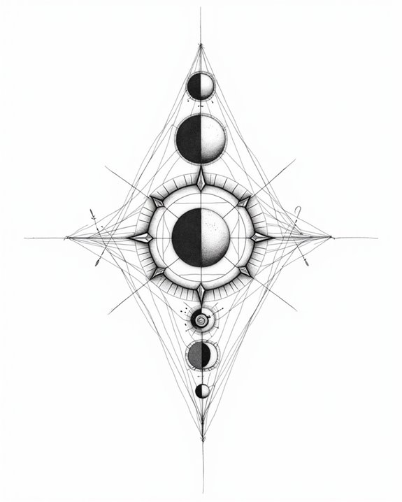 geometric lunar phase design