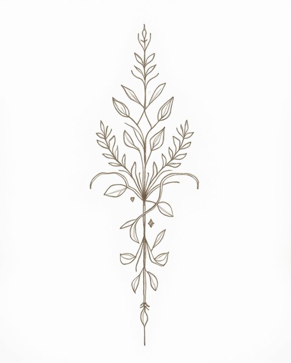 geometric nature tattoo design