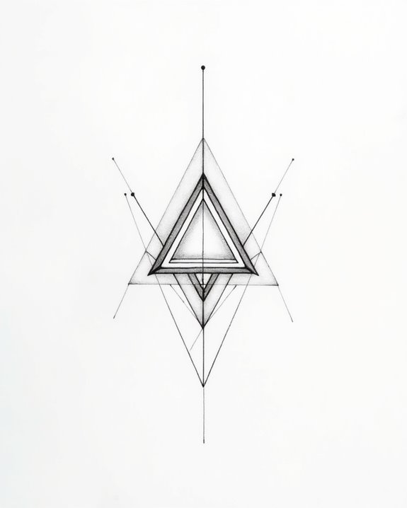 geometric triangle tattoo symbolism