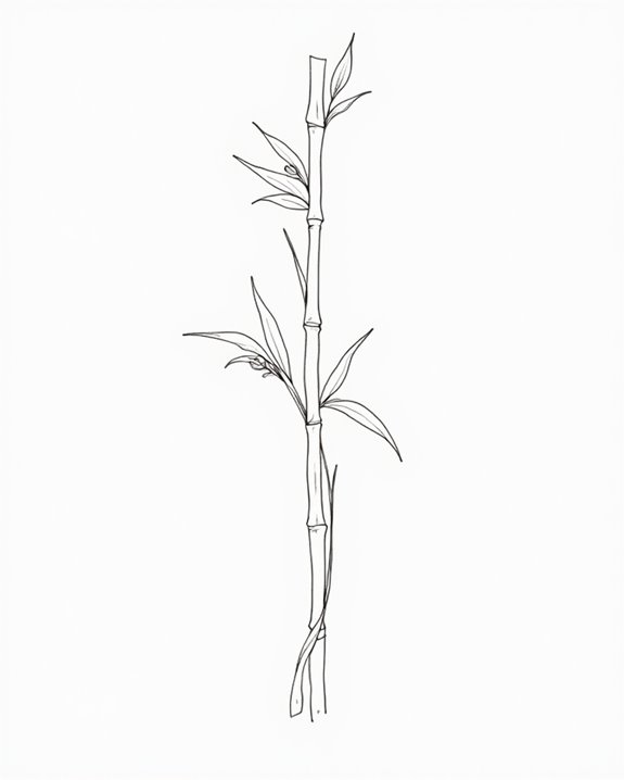 graceful resilient bamboo tattoos
