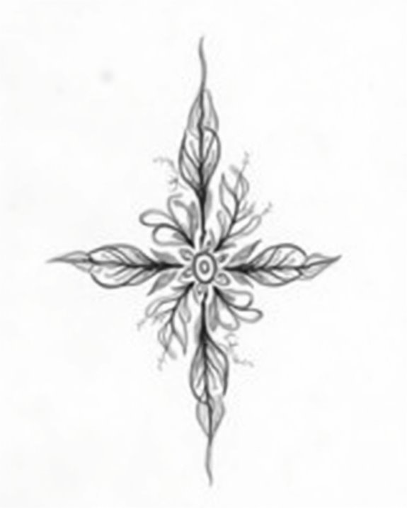 harmonious symmetrical feather symbolism