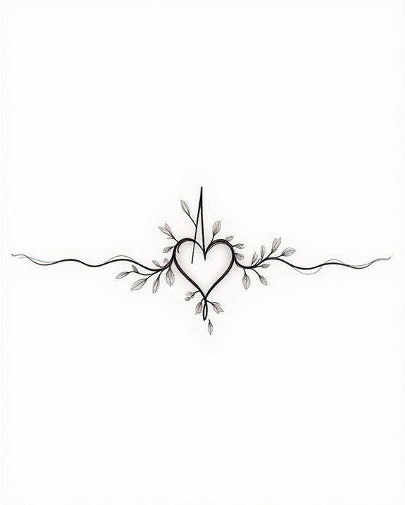 heartbeat tattoos symbolize love