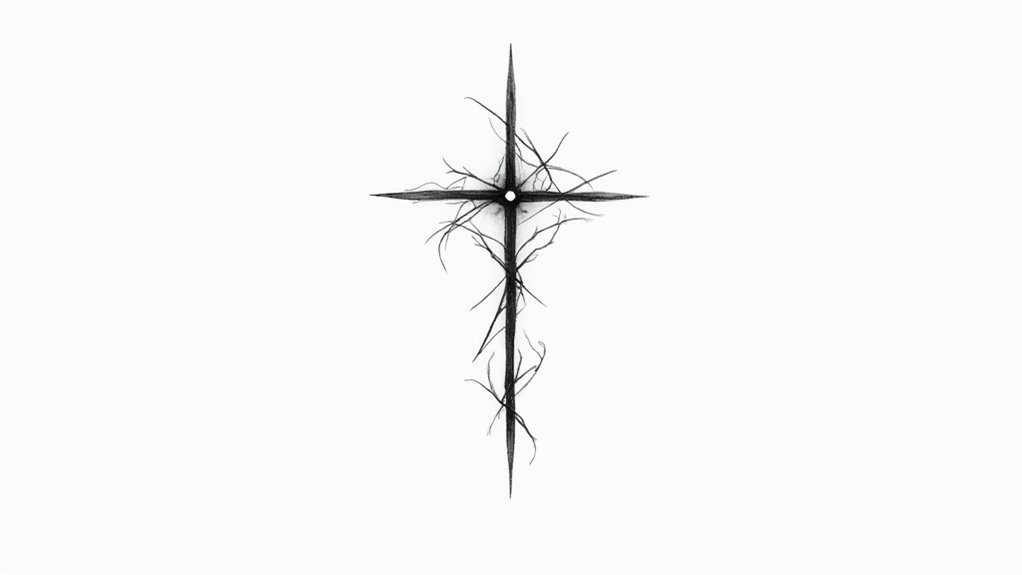 impactful artistic cross tattoos