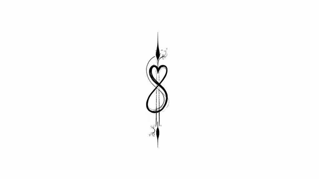 inspiring couple fine line tattoos