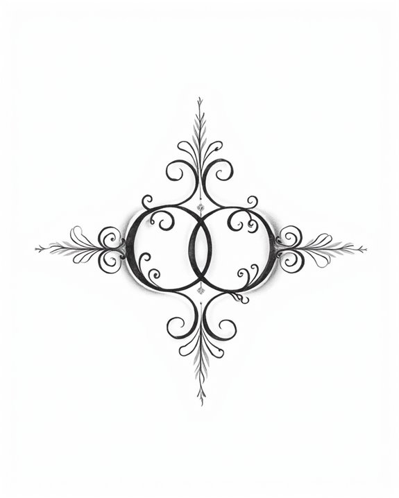 intertwined initials symbolize love