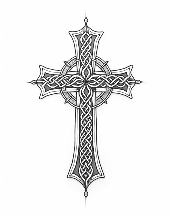 intricate celtic cross artistry