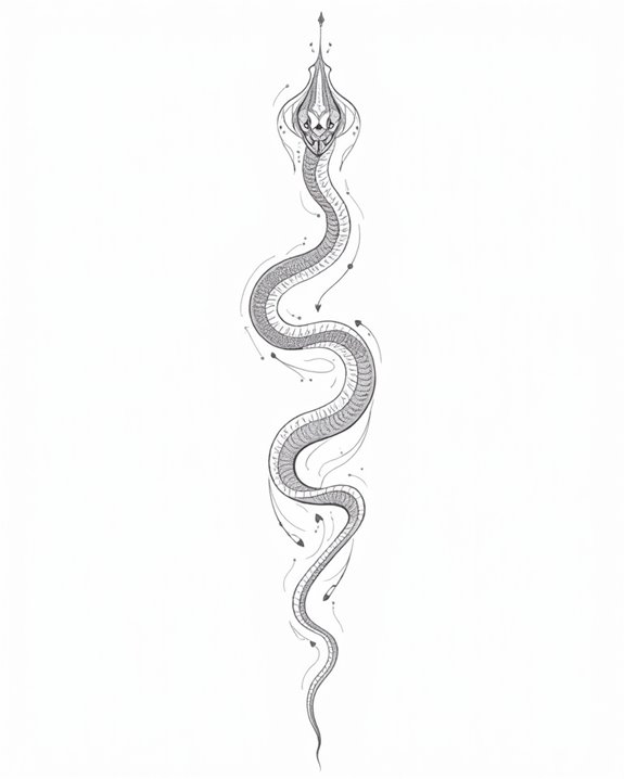 intricate dotwork snake tattoos