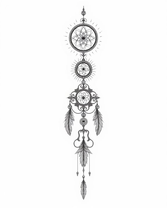 intricate dreamcatcher tattoo design