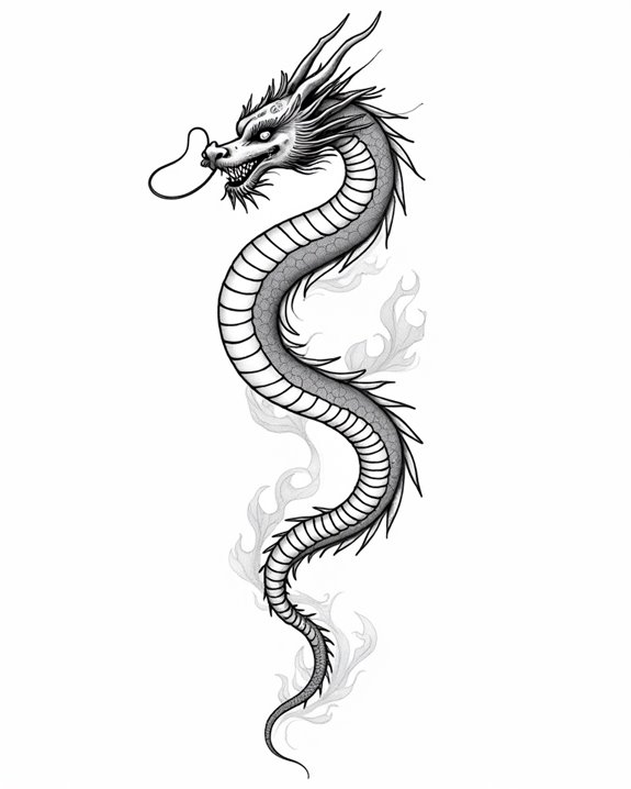 intricate dynamic dragon tattoo