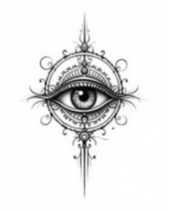 intricate mystical eye symbolism