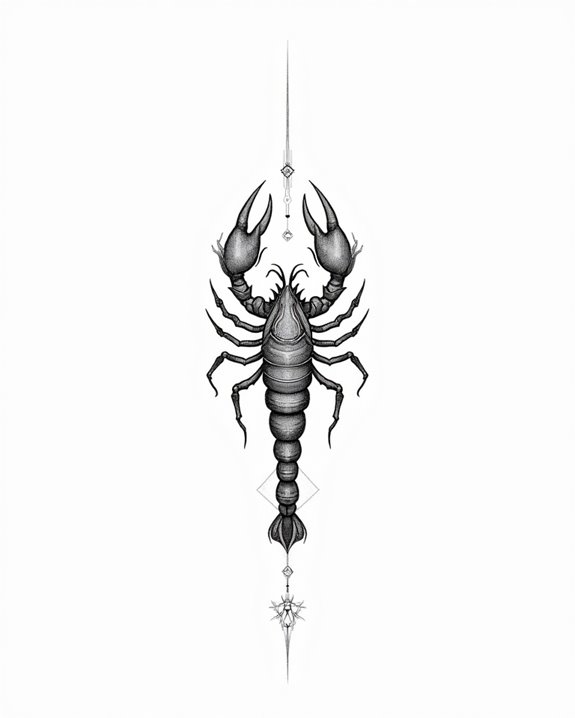 intricate scorpio fine line
