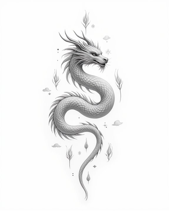 iridescent opaline dragon tattoo