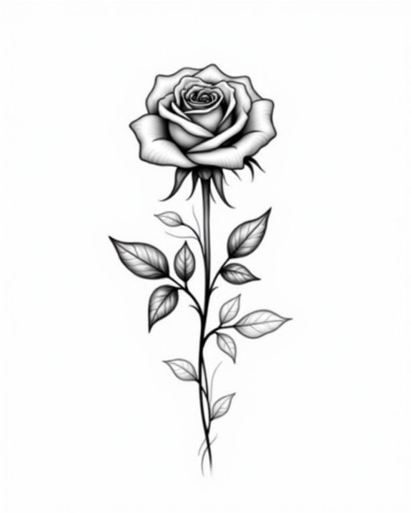 meaningful romantic rose tattoos