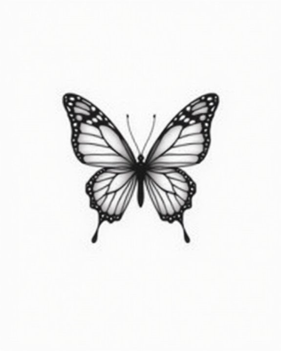 mesmerizing layered butterfly tattoos
