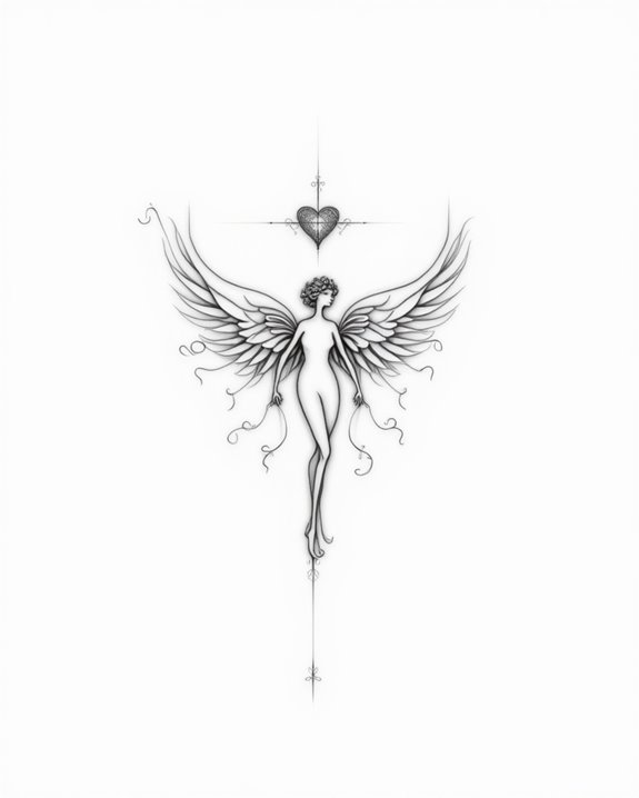 minimal angelic love symbol