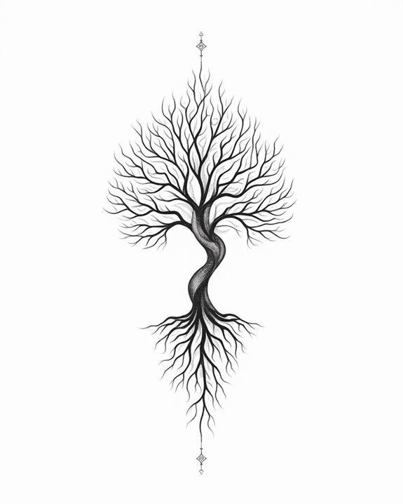 minimalist abstract tree design