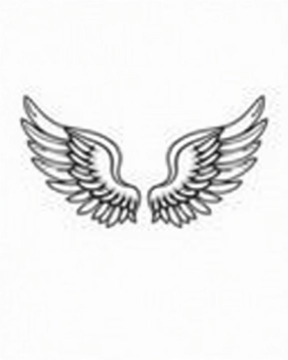 minimalist angel tattoo design
